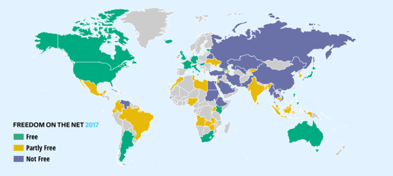 Freedom On the Net 2017 Released, Reveals Internet Freedoms Continue to Decline Worldwide